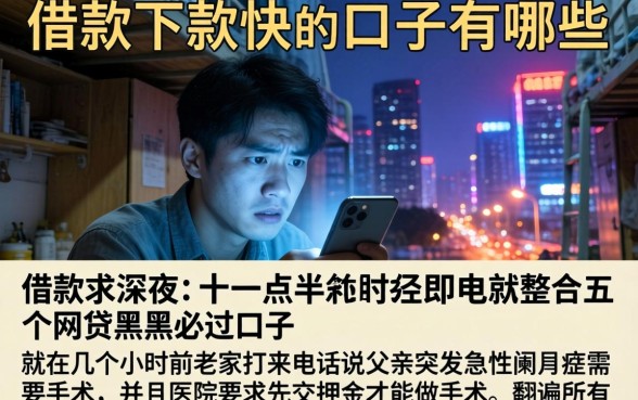 借款下款快的口子有哪些，整合五个网贷黑户必过口子