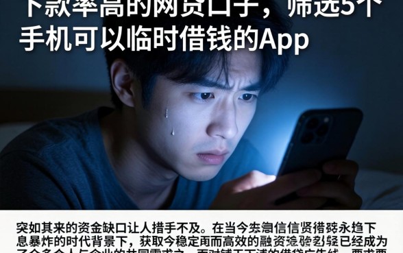 下款率高的网贷口子，筛选5个手机可以临时借钱的app