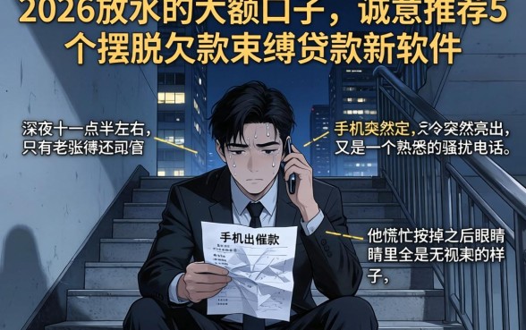 2026放水的大额口子，诚意推荐5个摆脱欠款束缚贷款新软件