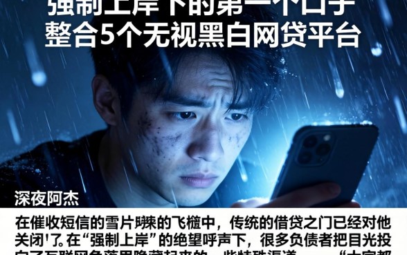 强制上岸下的第一个口子，整合5个无视黑白的网贷平台