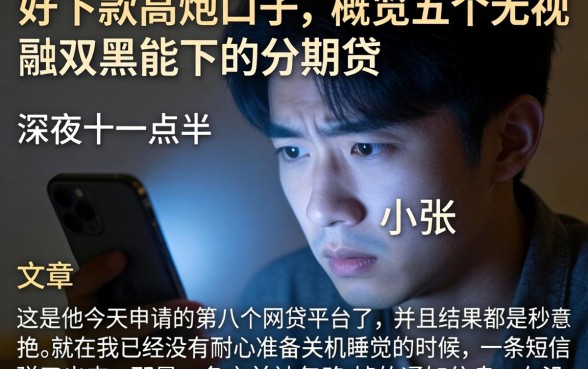 好下款的高炮口子，概览五个无视双黑能下的分期贷