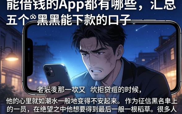 能借钱的app都有哪些，汇总五个黑户能下款的口子