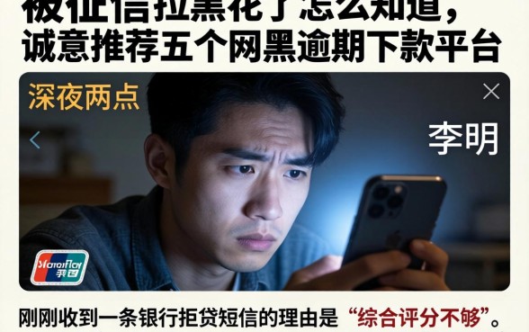 被征信拉黑花了怎么知道，诚意推荐五个网黑逾期下款平台