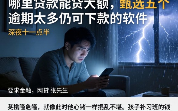 哪里贷款能贷大额，甄选五个逾期太多仍可下款的软件