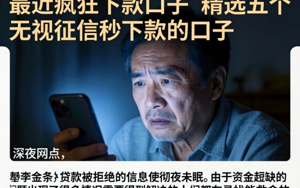 最近疯狂下款的口子，精选五个无视征信秒下款的口子