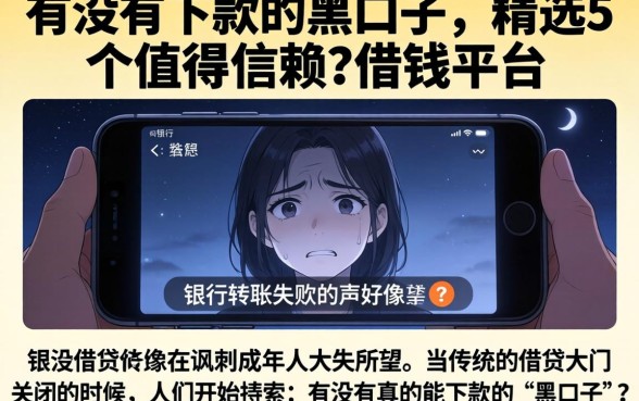 有没有下款的黑口子，精选5个值得信赖的借钱平台