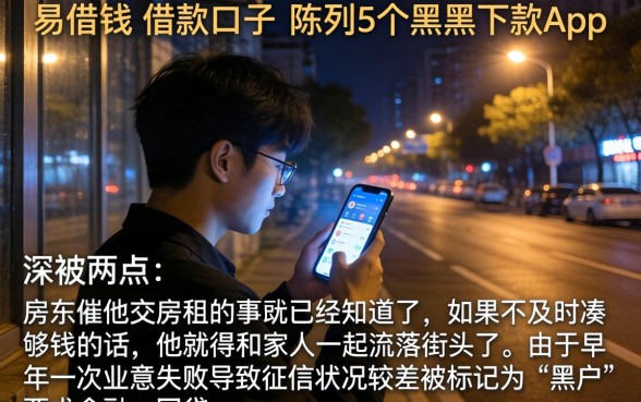 易借钱的借款口子，陈列5个黑户下款app