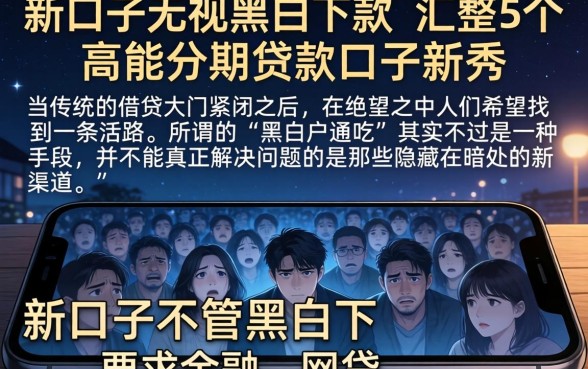 新口子无视黑白下款，汇整5个高能分期贷款口子新秀