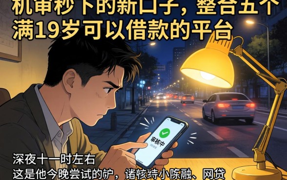 机审秒下的新口子,整合五个满19岁可以借款的平台