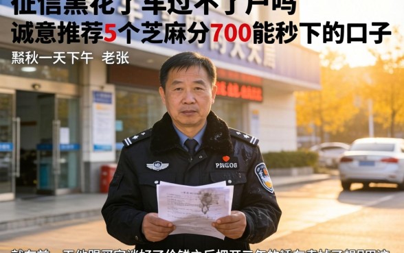 征信黑花了车过不了户吗，诚意推荐5个芝麻分700能秒下的口子