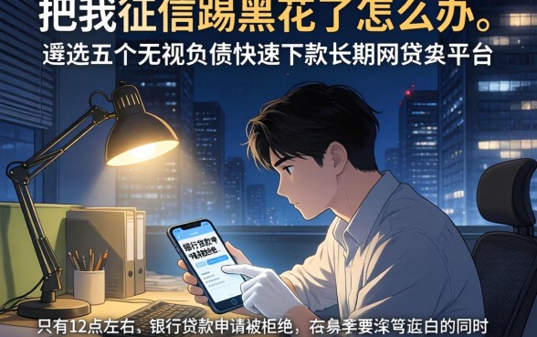 把我征信踢黑花了怎么办，遴选五个无视负债快速下款长期网贷的平台