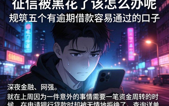 征信被黑花了该怎么办呢，规整五个有逾期借款容易通过的口子