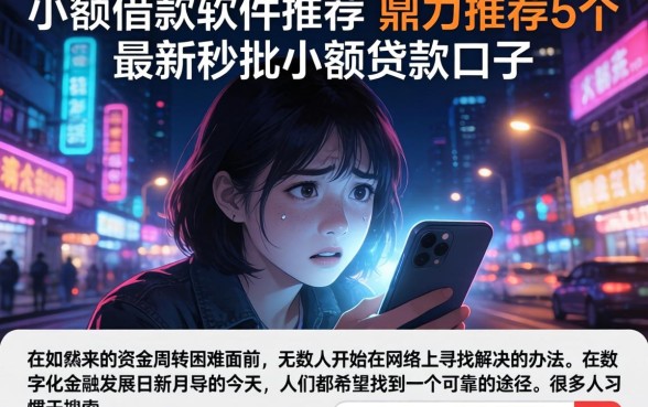 小额借款软件推荐，鼎力推荐5个最新秒批小额贷款口子