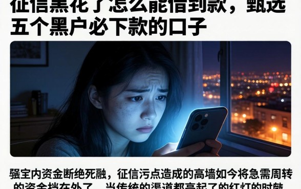 征信黑花了怎么能借到款，甄选五个黑户必下款的口子