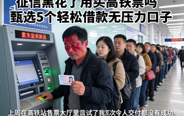 征信黑花了用买高铁票吗，甄选5个轻松借款无压力口子