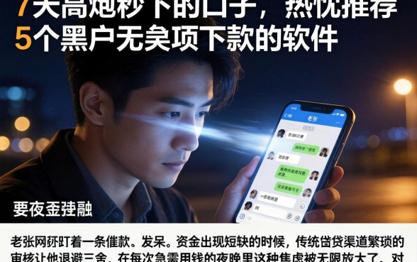 7天高炮秒下的口子，热忱推荐5个黑户无条件下款的软件