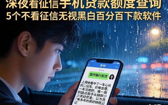 手机贷款额度查询，详尽说明5个不看征信无视黑白百分百下款软件