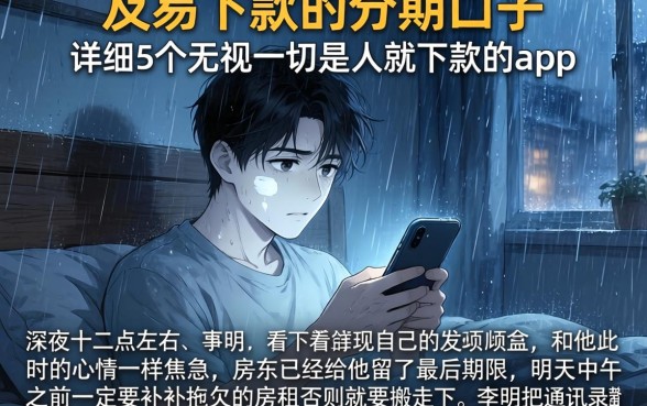 及易下款的分期口子,详尽说明5个无视一切是人就下款的app