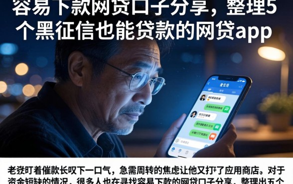 容易下款的网贷口子分享，整理5个黑征信也能贷款的网贷app