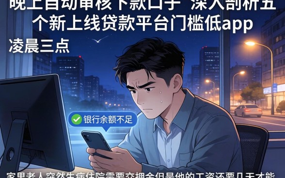 晚上自动审核下款的口子，深入剖析五个新上线贷款平台门槛低app