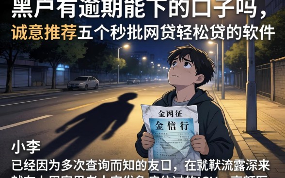 黑户有逾期能下的口子吗，诚意推荐五个秒批网贷轻松贷的软件