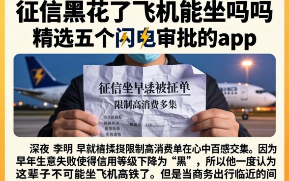 征信黑花了飞机能坐吗吗,精选五个闪电审批的app