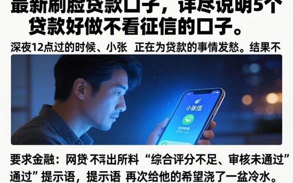 最新刷脸贷款口子，详尽说明5个贷款好做不看征信的口子