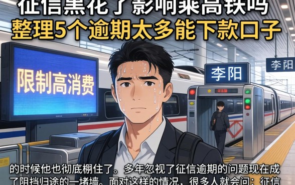征信黑花了影响乘高铁吗，整理5个逾期太多能下款口子