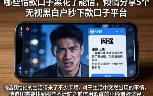 哪些借款口子黑花了能借，倾情分享5个无视黑白户秒下款口子平台