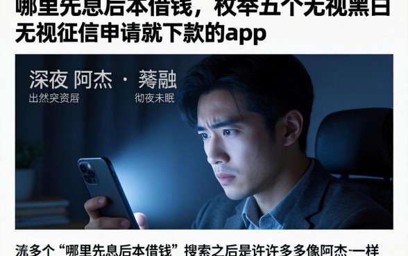 哪里先息后本借钱，枚举五个无视黑白无视征信申请就下款的app