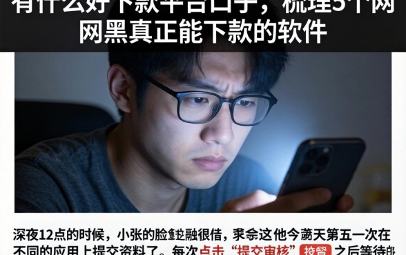 有什么好下款的平台口子，梳理5个网黑真正能下款的软件
