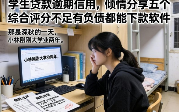 学生贷款逾期信用，倾情分享五个综合评分不足有负债都能下款软件