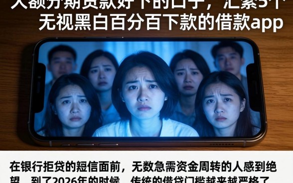 大额分期贷款好下的口子，汇整5个无视黑白百分百下款的借款app