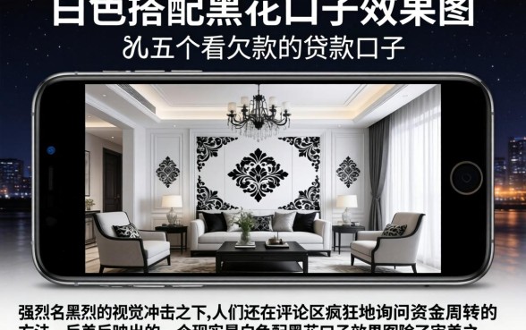 白色搭配黑花口子效果图，理出五个不看欠款的贷款口子