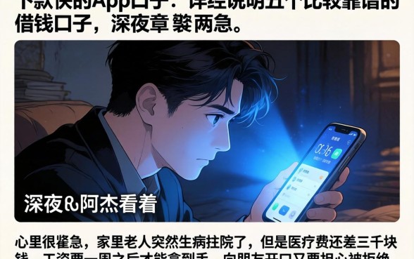 下款快的app口子，详尽说明五个比较靠谱的借钱口子