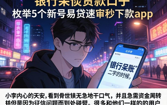 银行呆账贷款口子，枚举5个新号易贷速审秒下款app