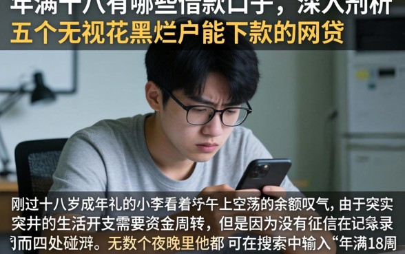 年满十八有哪些借款口子，深入剖析五个无视花黑烂户能下款的网贷