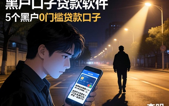 黑户口子贷款软件，详细阐述5个黑户0门槛贷款口子