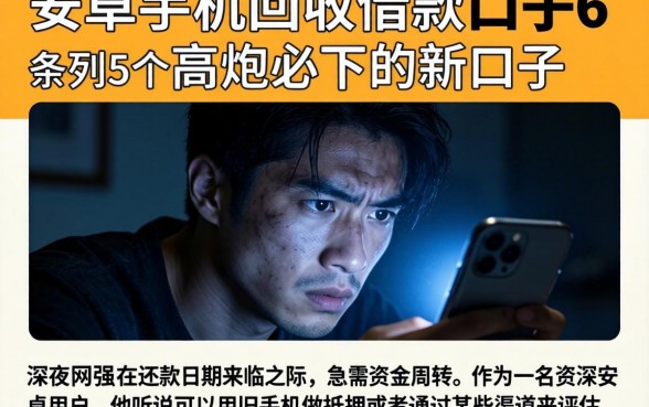 安卓手机回收借款口子6，条列5个高炮必下的新口子