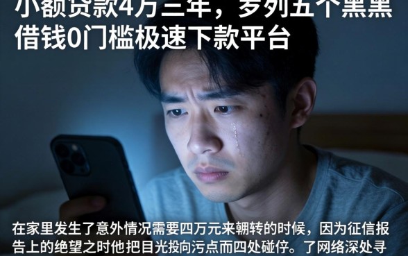 小额贷款4万三年，罗列五个黑户借钱0门槛极速下款平台