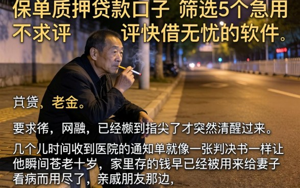 保单质押贷款口子，筛选5个急用不求评分快借无忧的软件