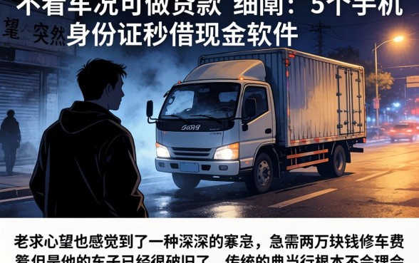 不看车况可做贷款，细致阐述5个手机身份证秒借现金的软件