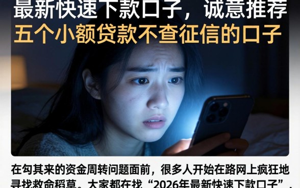 最新快速下款的口子,诚意推荐五个小额贷款不查征信的口子