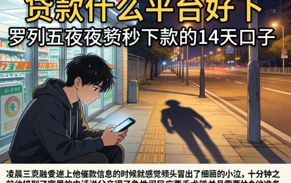 贷款什么平台好下，罗列五个夜间秒下款的14天口子