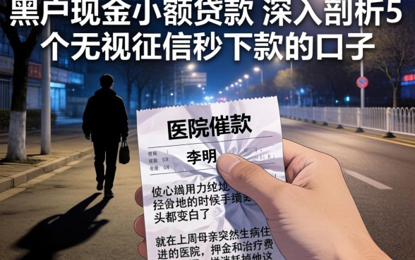 黑户现金小额贷款，深入剖析5个无视征信秒下款的口子