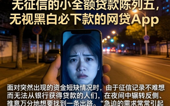 无征信的小额贷款，陈列五个无视黑白必下款的网贷app