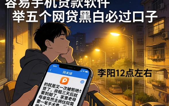 容易手机贷款软件，枚举五个网贷黑户必过口子