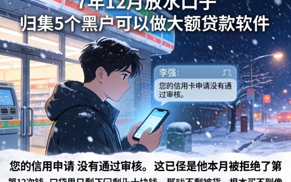 17年12月放水的口子,归集5个黑户可以做大额贷款软件