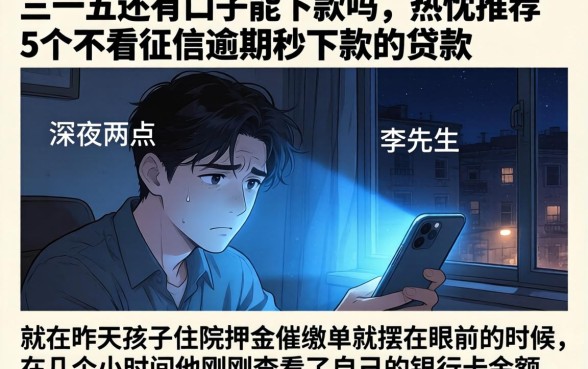 三一五还有口子能下款吗，热忱推荐5个不看征信逾期秒下款的贷款