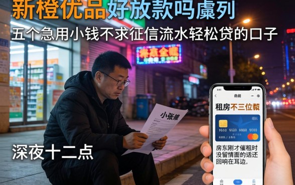 新橙优品好放款吗，胪列五个急用小钱不求征信流水轻松贷的口子